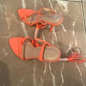 Fashionnova shoes bright orange